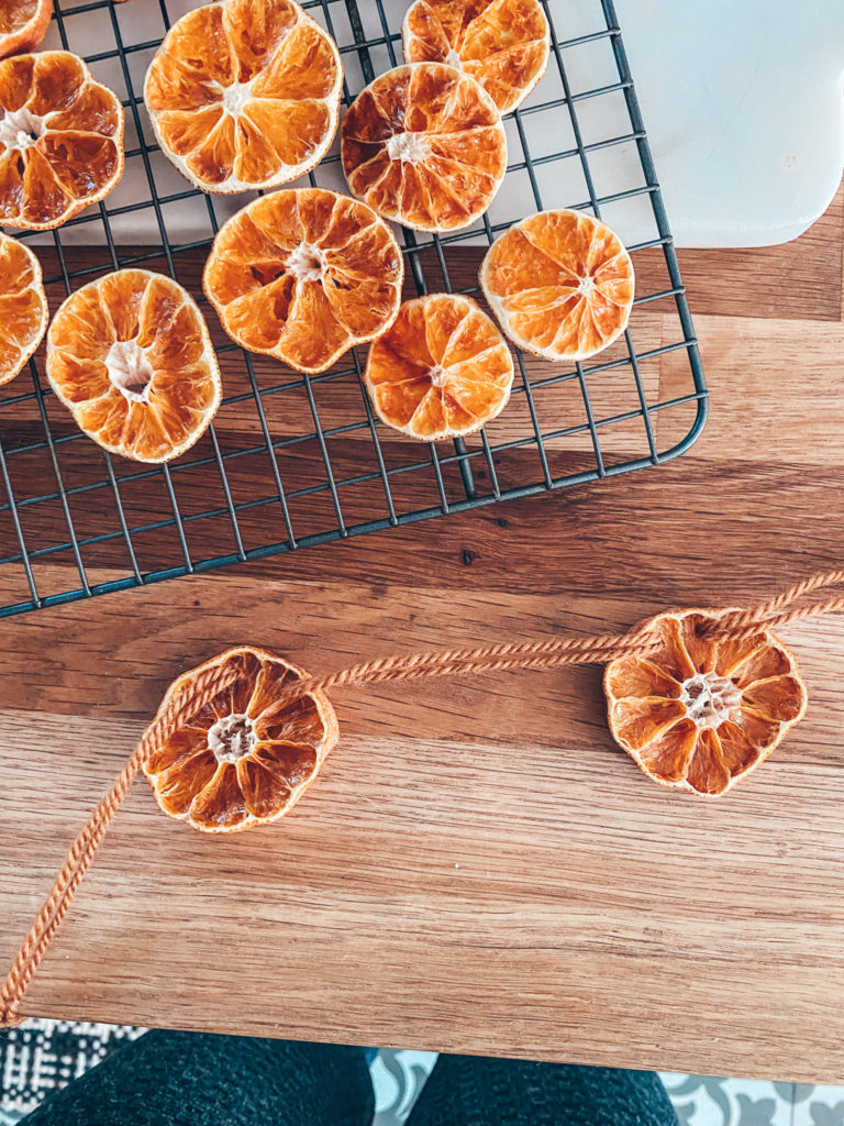 Dried Orange Garland and Wrapping Christmas Gifts