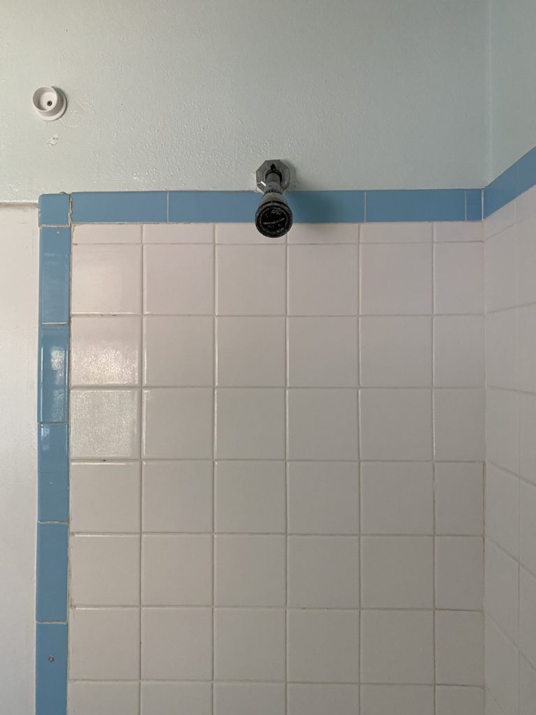 Painted Shower Tile In Our 1940 S, Old Bathroom Tiles