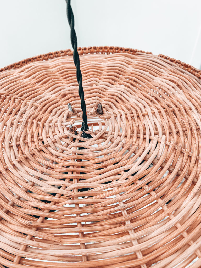DIY Rattan Basket Pendant Light