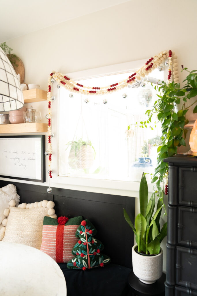 Christmas Front Porch and Faux Flowers - Blushing Bungalow