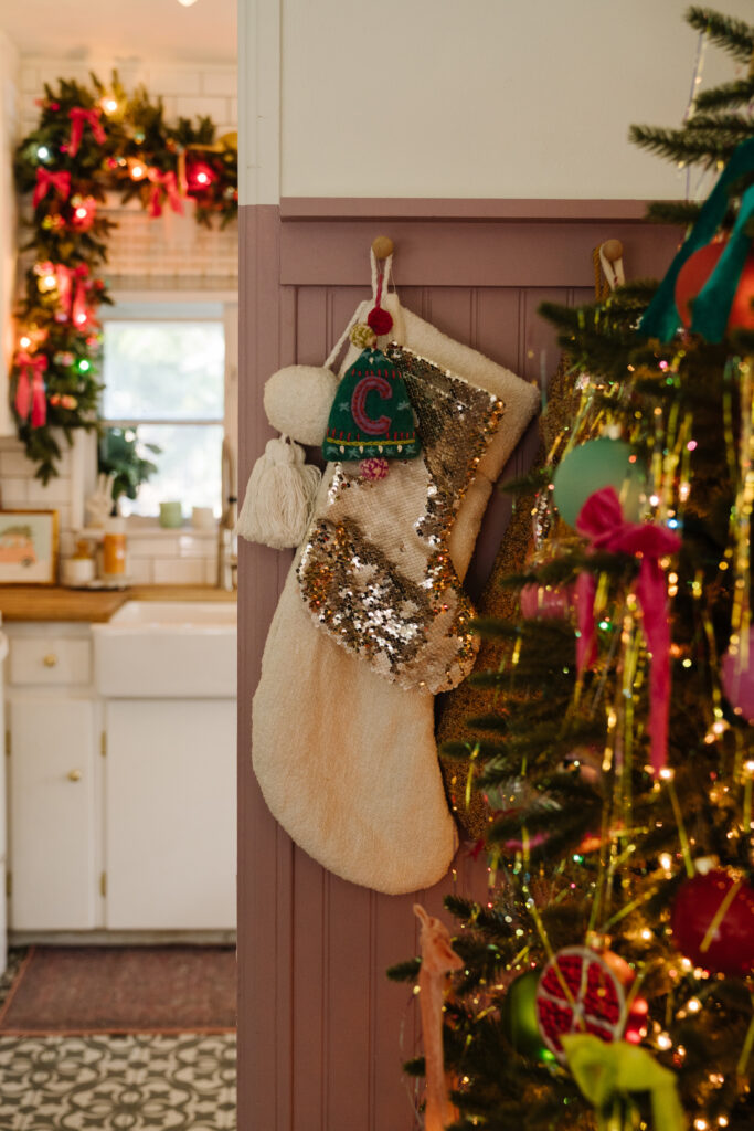 stockings and christmas tree